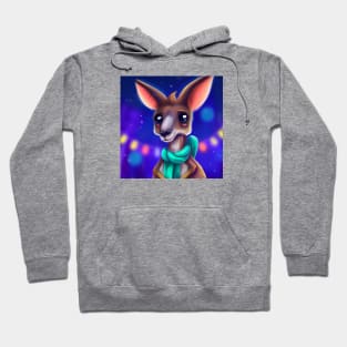 Cute Kangaroo Drawing Hoodie